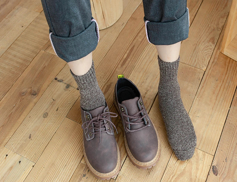 Thick Cotton Crew Socks for Men | Warm Comfortable Winter Gear