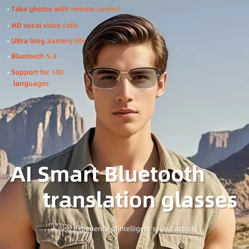 Smart Glasses with Color-Changing Lenses & Bluetooth Audio