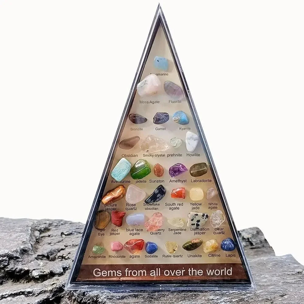 36 PCS Natural Healing Crystals Rock Collection for Kids & Research