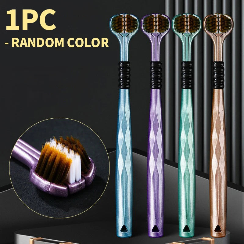 4PCS/2PCS/1PC - Three sided soft bristled toothbrush - Adult household cleaning and gingival protection advanced toothbrush