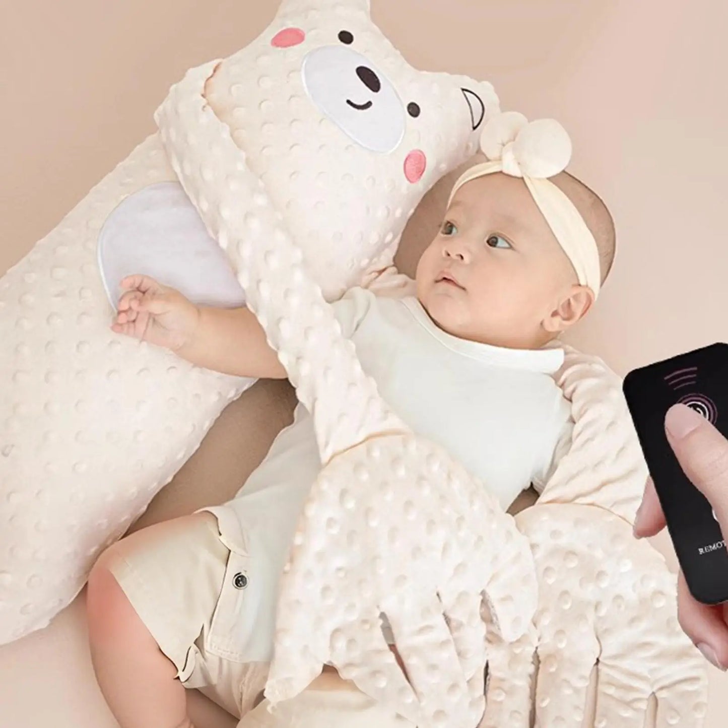 Cute Animal-Shaped Baby Sleep Patter Pillow with Remote Control