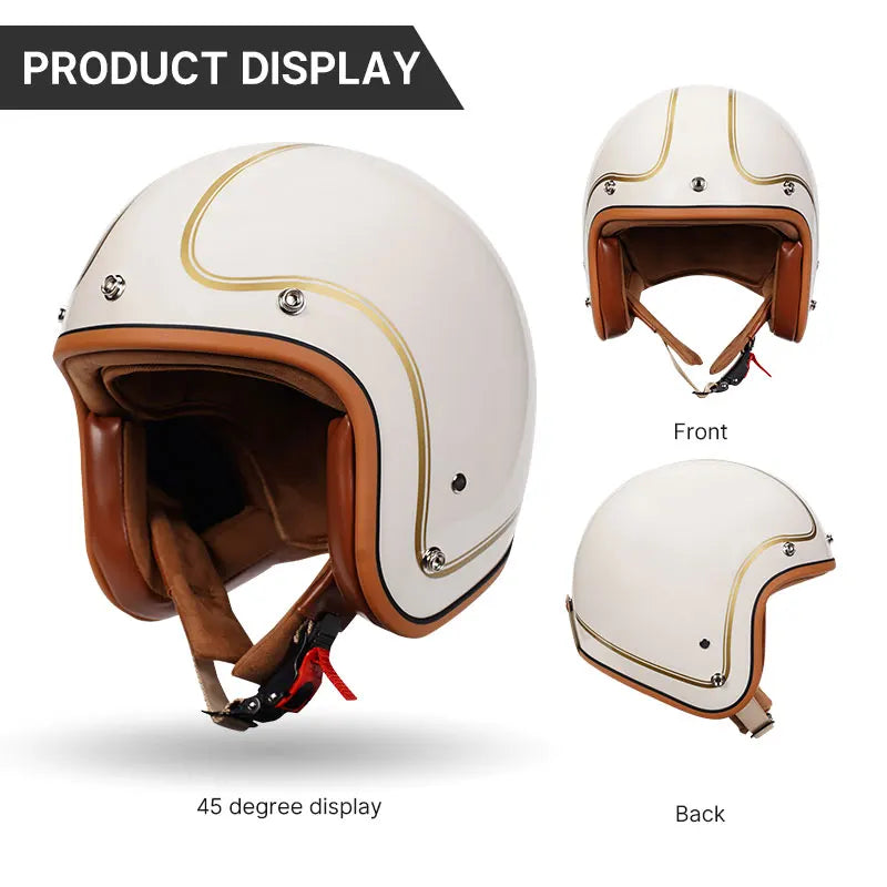 Budget 3/4 Open Face Motorcycle Helmet | DOT Certified Safety Gear
