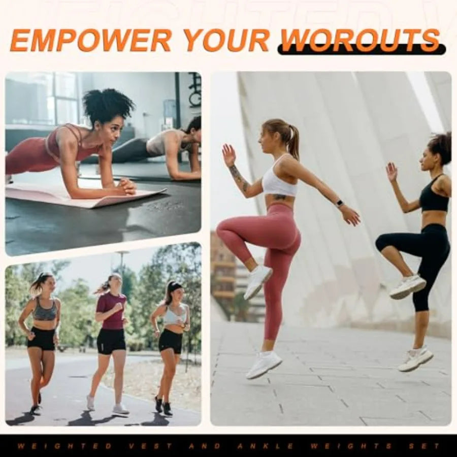 Adjustable Weighted Vest & Ankle Weights Set for Ultimate Fitness