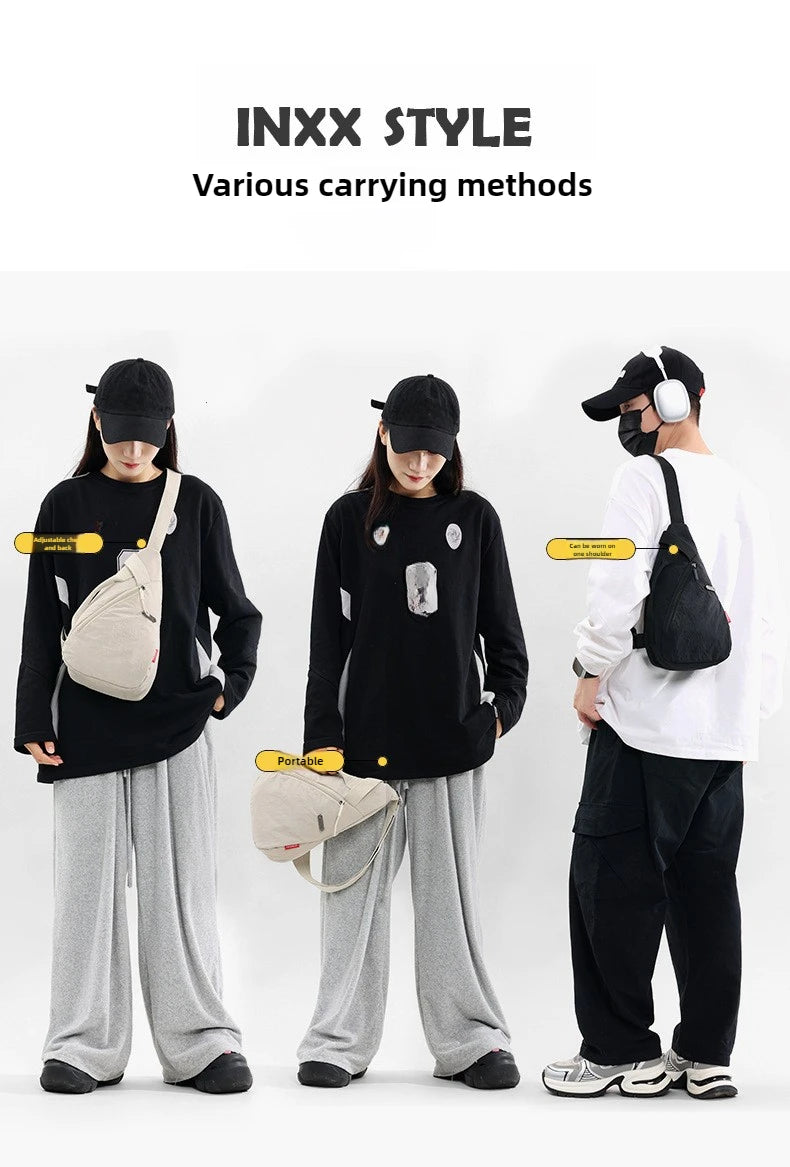 Versatile Nylon Zipper Waist Pack | Stylish Chest Bag for All