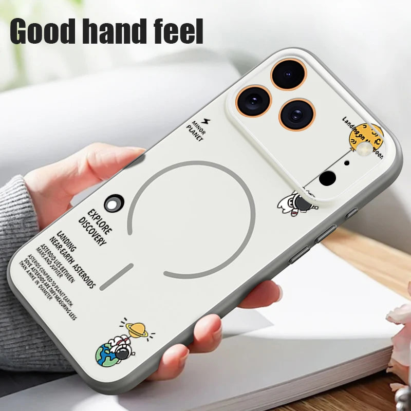 Hanging Astronaut Pattern Case for iPhone | Magnetic & Stylish Protection
