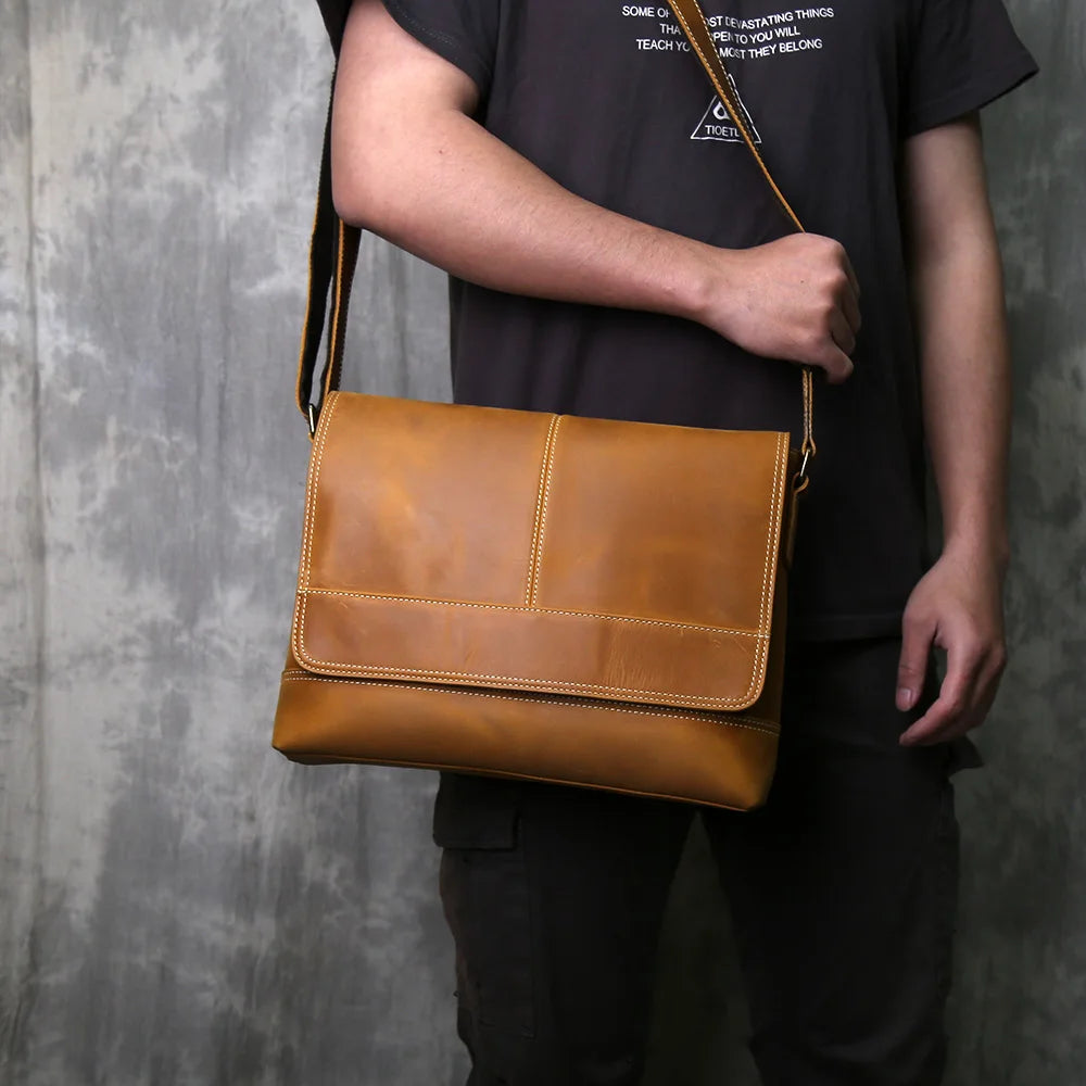 Retro One-Shoulder Genuine Leather Backpack | Large Capacity