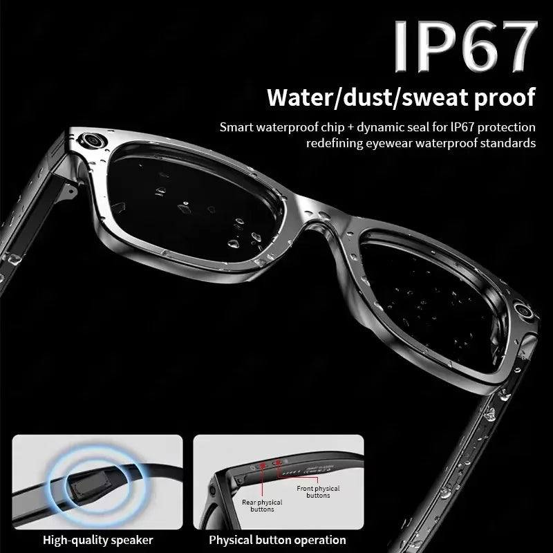 Smart Glasses with AI Camera, Bluetooth & Voice Translation