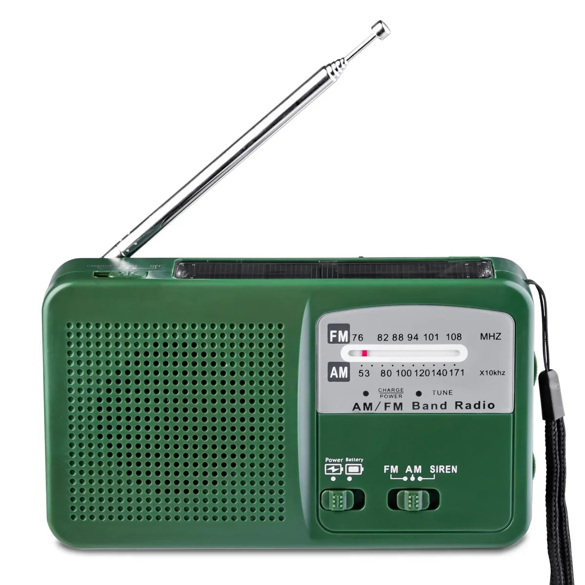 Versatile Solar-Powered Hand Crank Radio Flashlight Charger