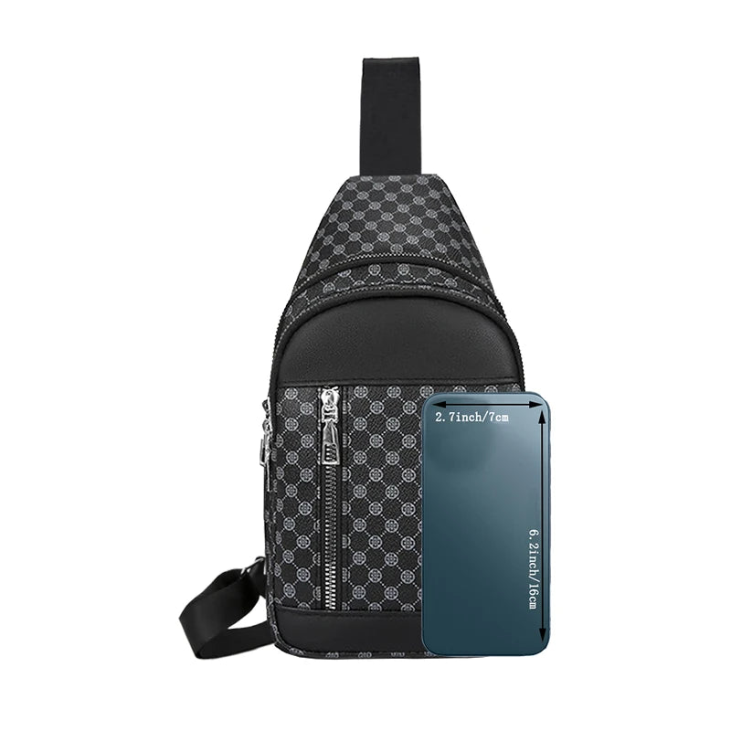 Unisex Functional Chest Bag with Patchwork Dot Design | Stylish Everyday Use