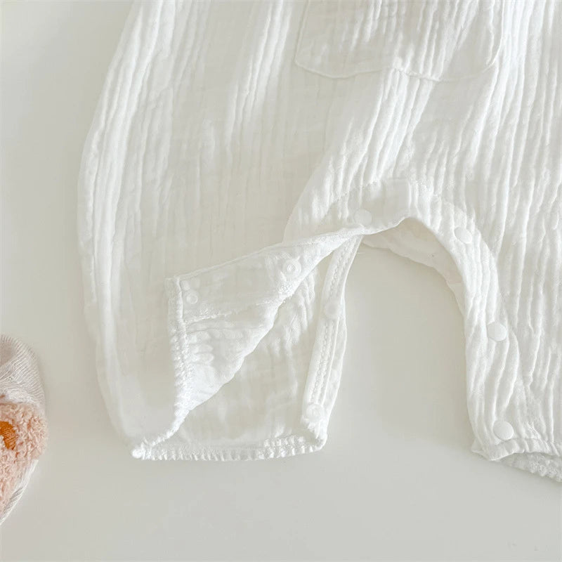 3Pcs Muslin Baby Jumpsuit Set | Stylish Summer Outfit for Kids