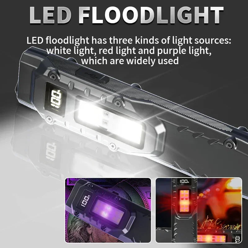 Multi-Functional LED Flashlight | Rechargeable Work Light & Camping Tool