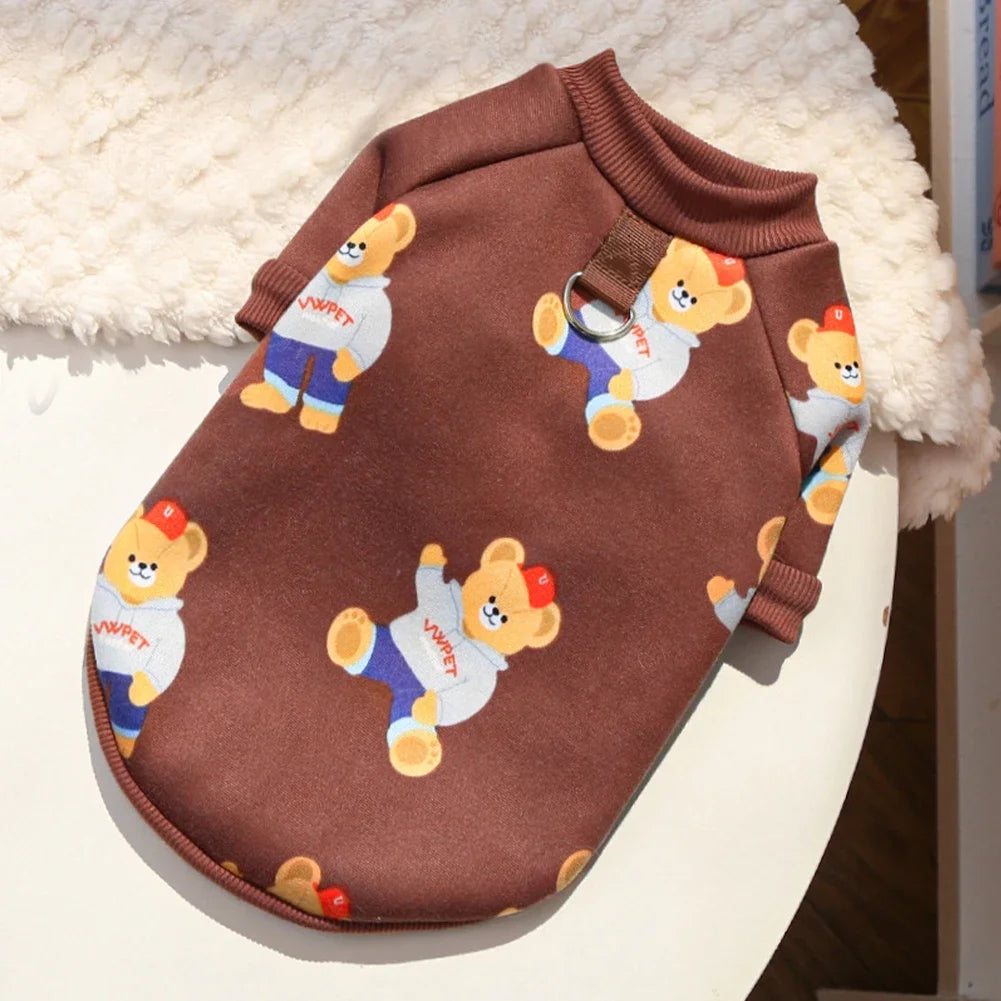 Camiseta para mascotas con estampado Universal Bear | Elegante camiseta de algodón para mascotas