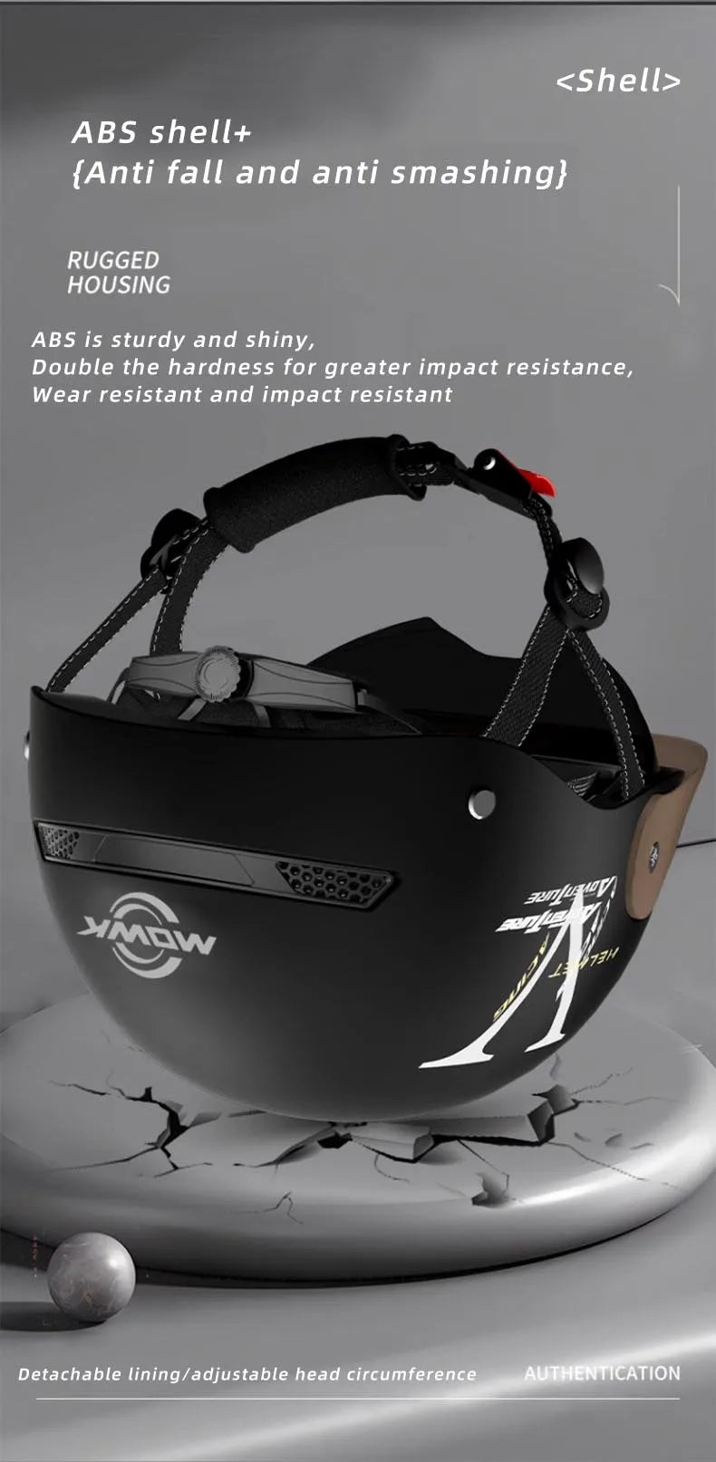 Summer Breathable Open Face Motorcycle Helmet for Adults