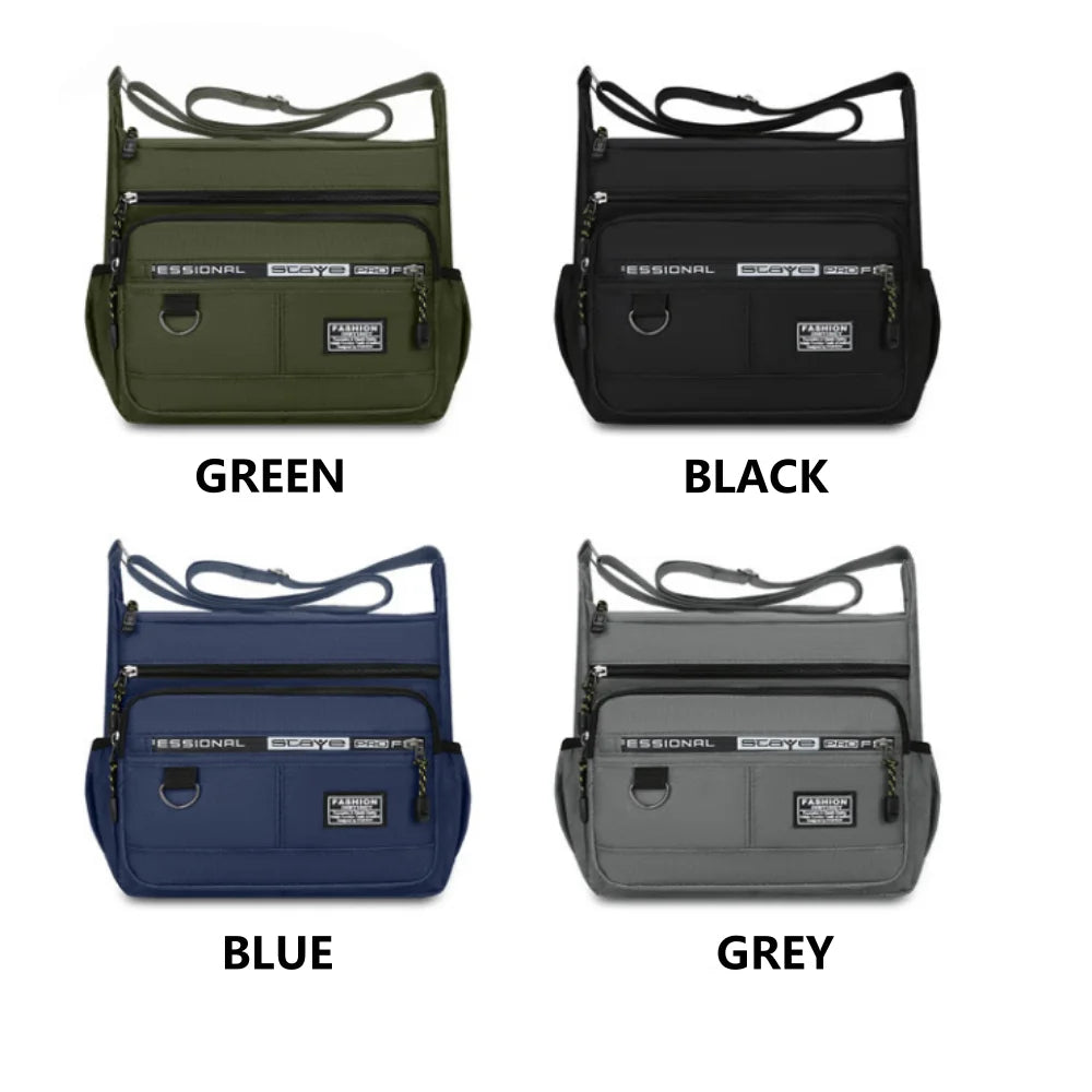 Large Capacity Men's Nylon Shoulder Bag | Stylish Crossbody Messenger