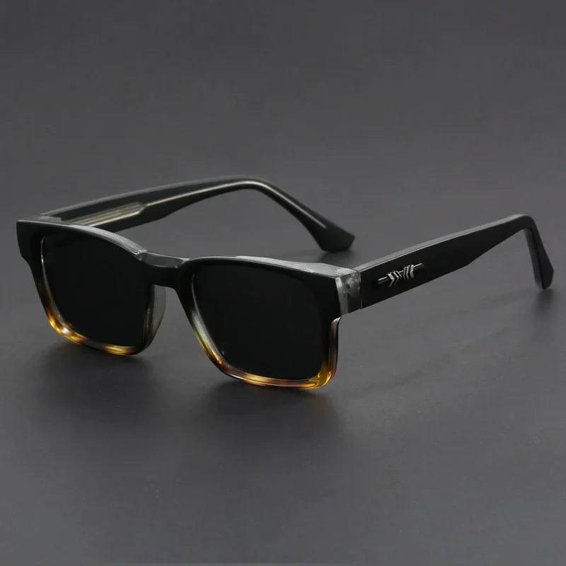 Fashionable Retro Square Full Frame Sunglasses for Men