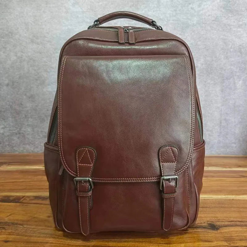 Men's Advanced Leather Backpack | Large Capacity Casual Bag