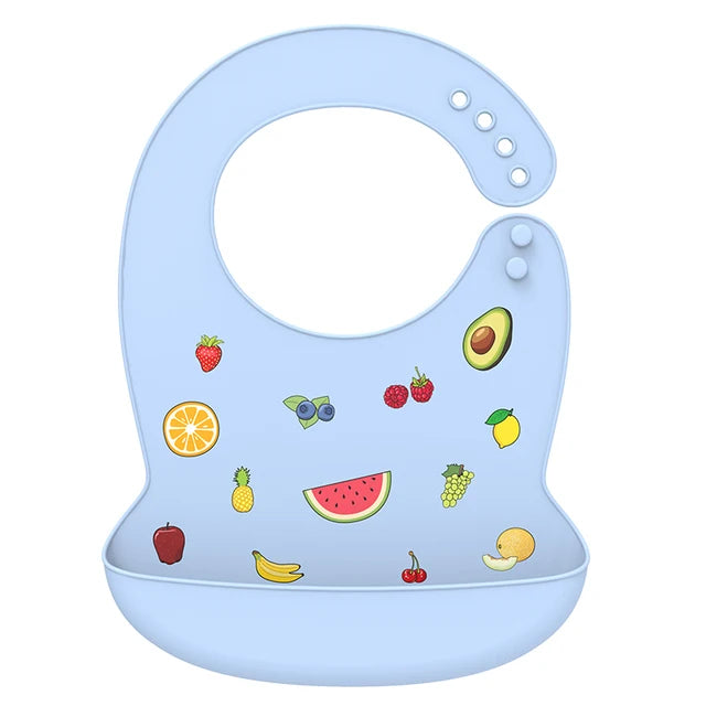 Waterproof Silicone Baby Bibs | Adjustable Cute Feeding Aprons