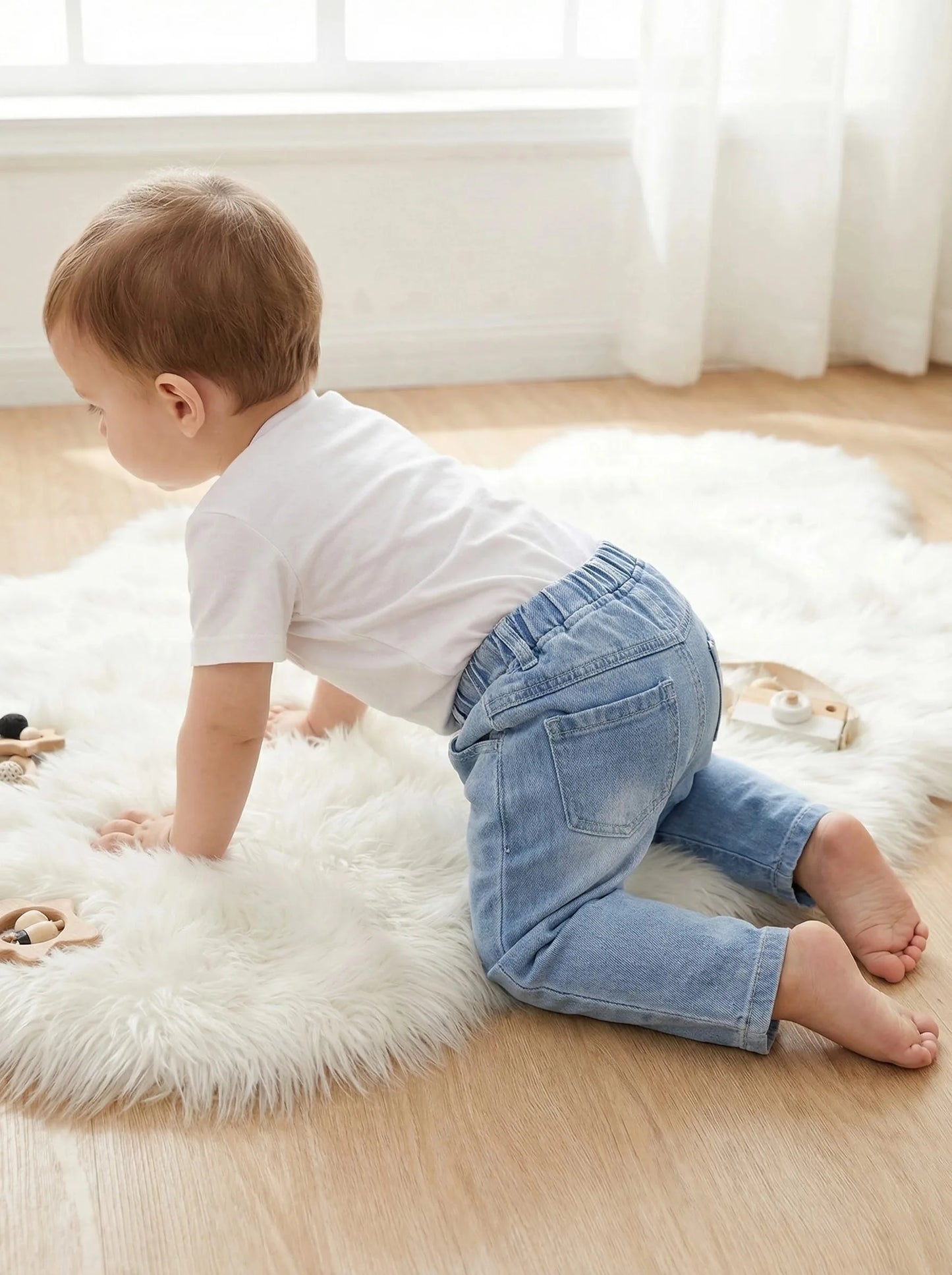 Baby Boy Denim Pants | Casual Elastic Waist Jeans 0-4 Years