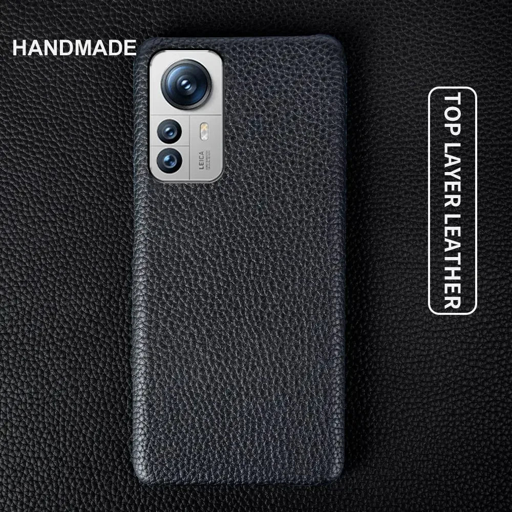 Luxury Genuine Leather Case for Xiaomi Phones | Shockproof Protection