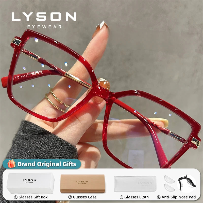 Fashionable Square Reading Glasses for Women | Anti-Blue Light