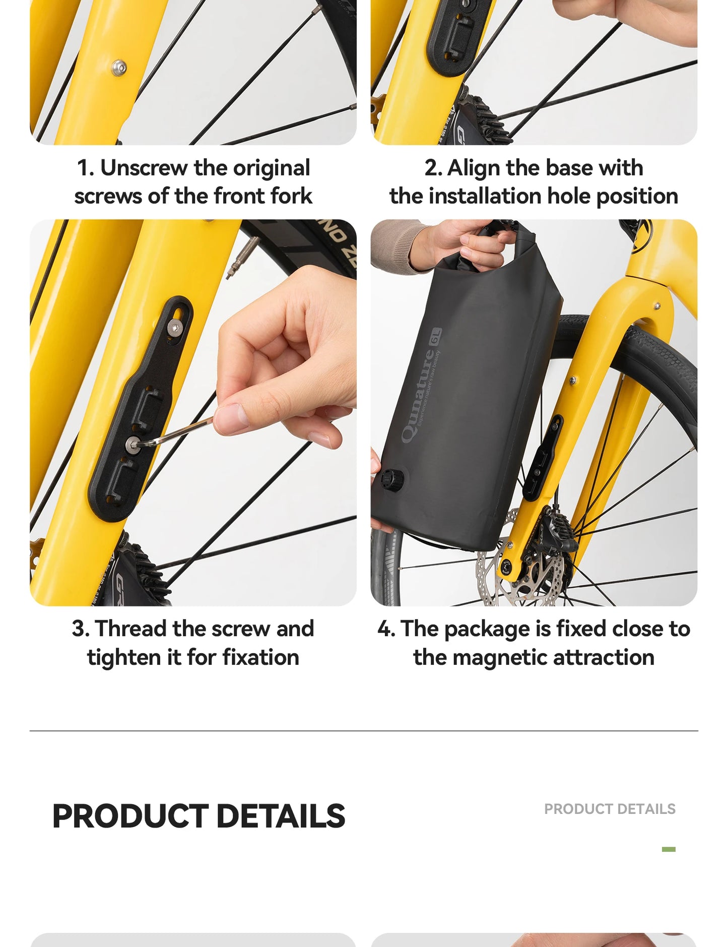 Heavy Duty Waterproof Compression Bike Bag | Quick Release Fork Pack