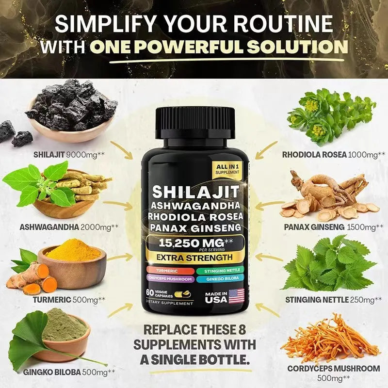 Organic Shilajit Capsules & Sea Moss | Natural Health Boost