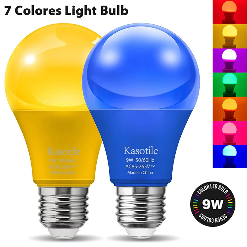 Colorful LED Energy Saving Bulb | 7 Color Options for Every Event