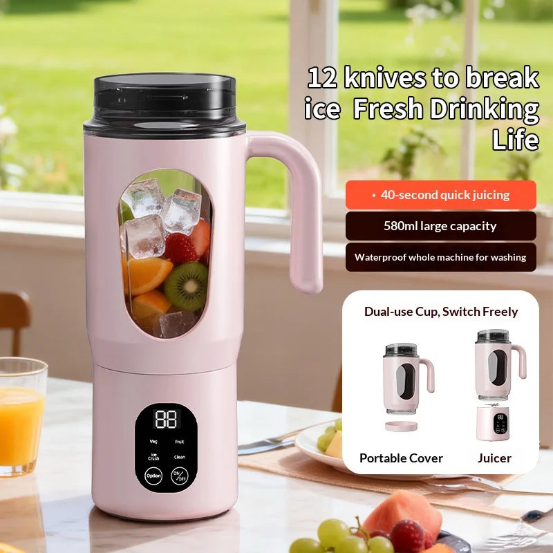 Portable Juice Maker Blender | 580ML Juicer for Smoothies & Shakes