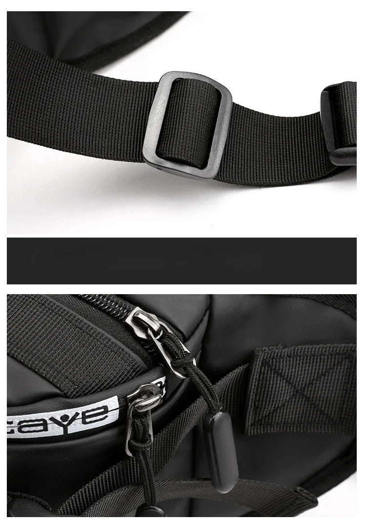 2024 Large Capacity Anti-theft Male Belt Close-Fitting Waist Bags Multi-Functional Shoulder Bag Men Nylon Fanny Chest Fanny Pack