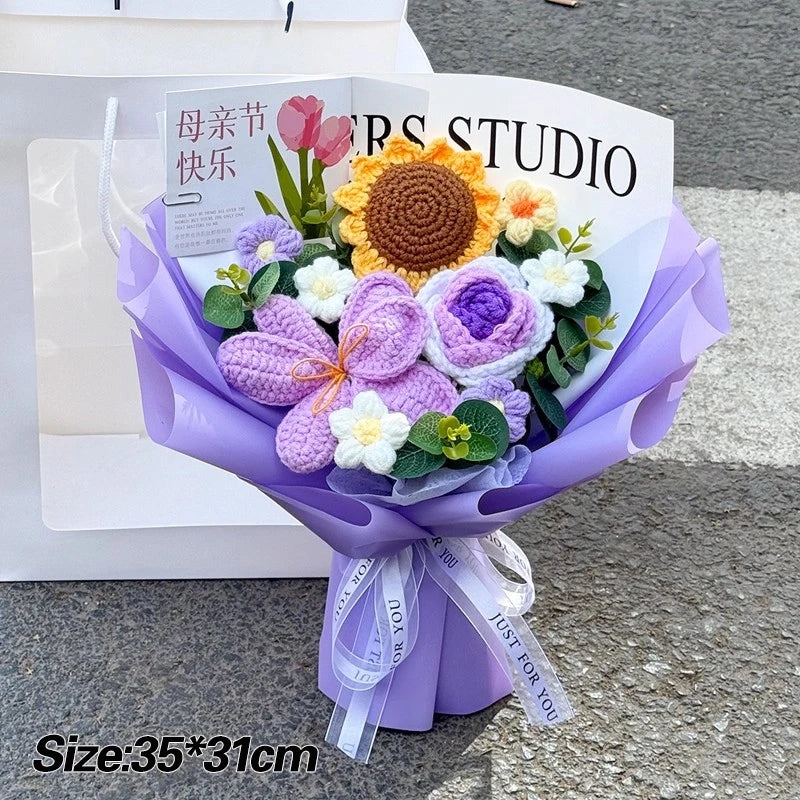 Ramo de flores de ganchillo hecho a mano | El regalo perfecto para cualquier ocasión