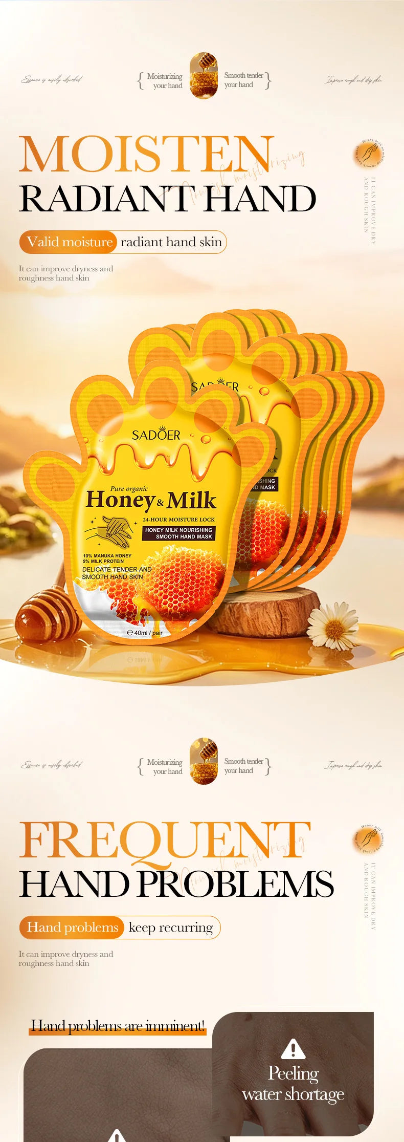 5 Pairs Moisturizing Hand Care Gloves | Nourish and Smooth Skin