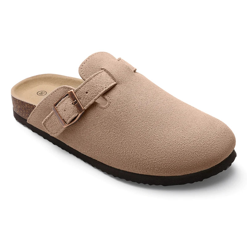 Comfortable Arch Support Suede Clogs for Home and Outdoor