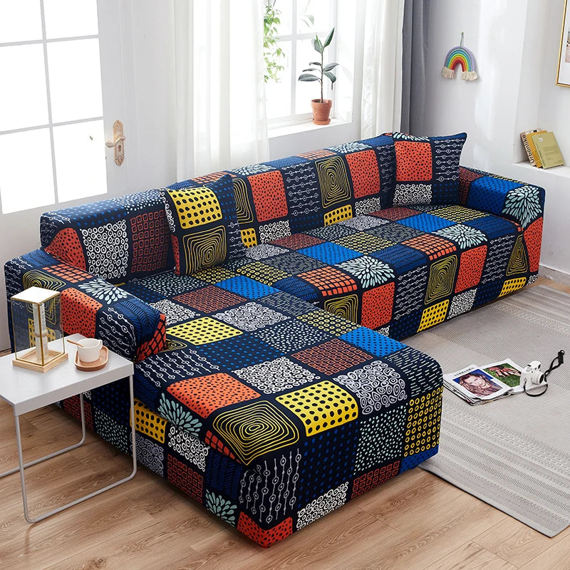 Elastic Living Room Sofa Covers | Dustproof & Machine Washable