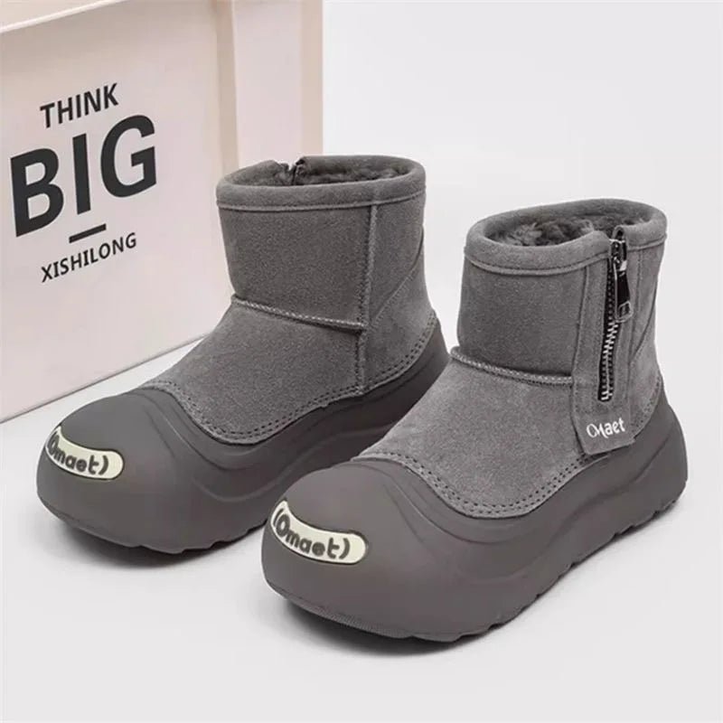 Couples Winter Snow Boots | Warm Plush Mid-Calf Ankle Boots