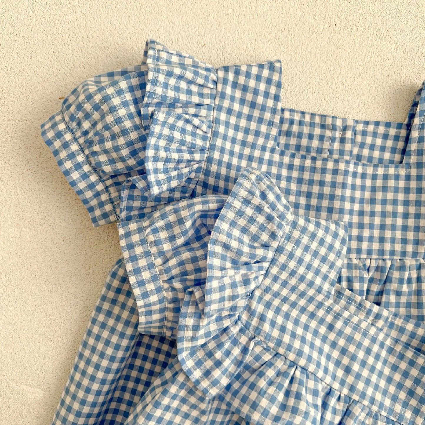Stylish Summer Grid Jumpsuit for Baby Girls | Adorable & Comfy
