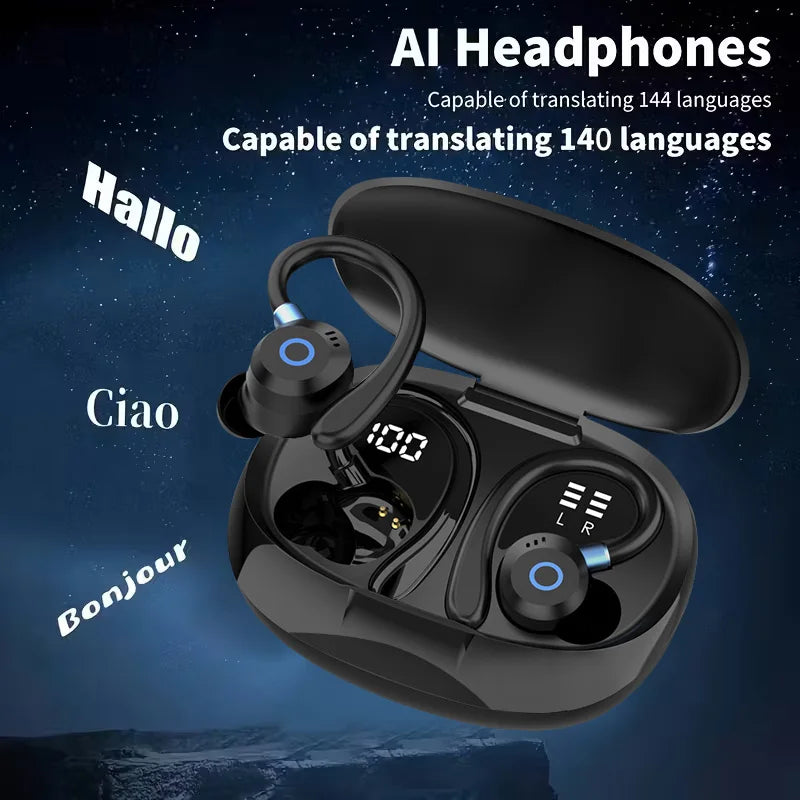 Wireless Bluetooth Earbuds | Active Noise-Cancellation & Digital Display