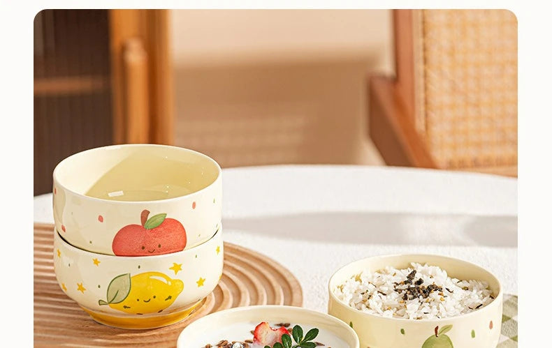 Cute Ceramic Cartoon Bowls | Perfect for Desserts & Noodles