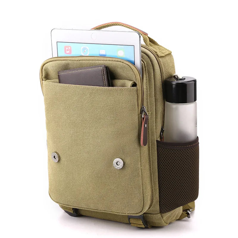 Multifunctional Canvas Chest Bag | Sleek Travel Companion