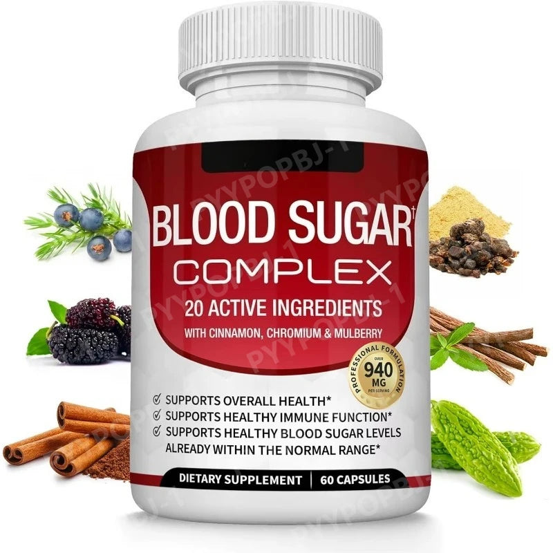 Natural Blood Sugar Complex Supplement for Healthy Levels