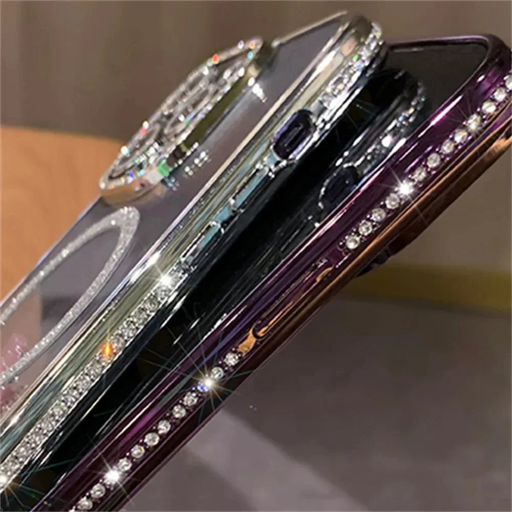 Sparkling Glitter Diamond Transparent Case for iPhone Models