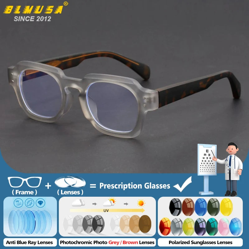 Men's Trendy Square Prescription Glasses | Photochromic UV Protection 2026