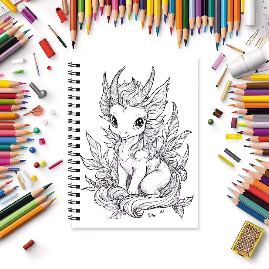 Magical Creatures Coloring Book | Stress Relief & Creativity