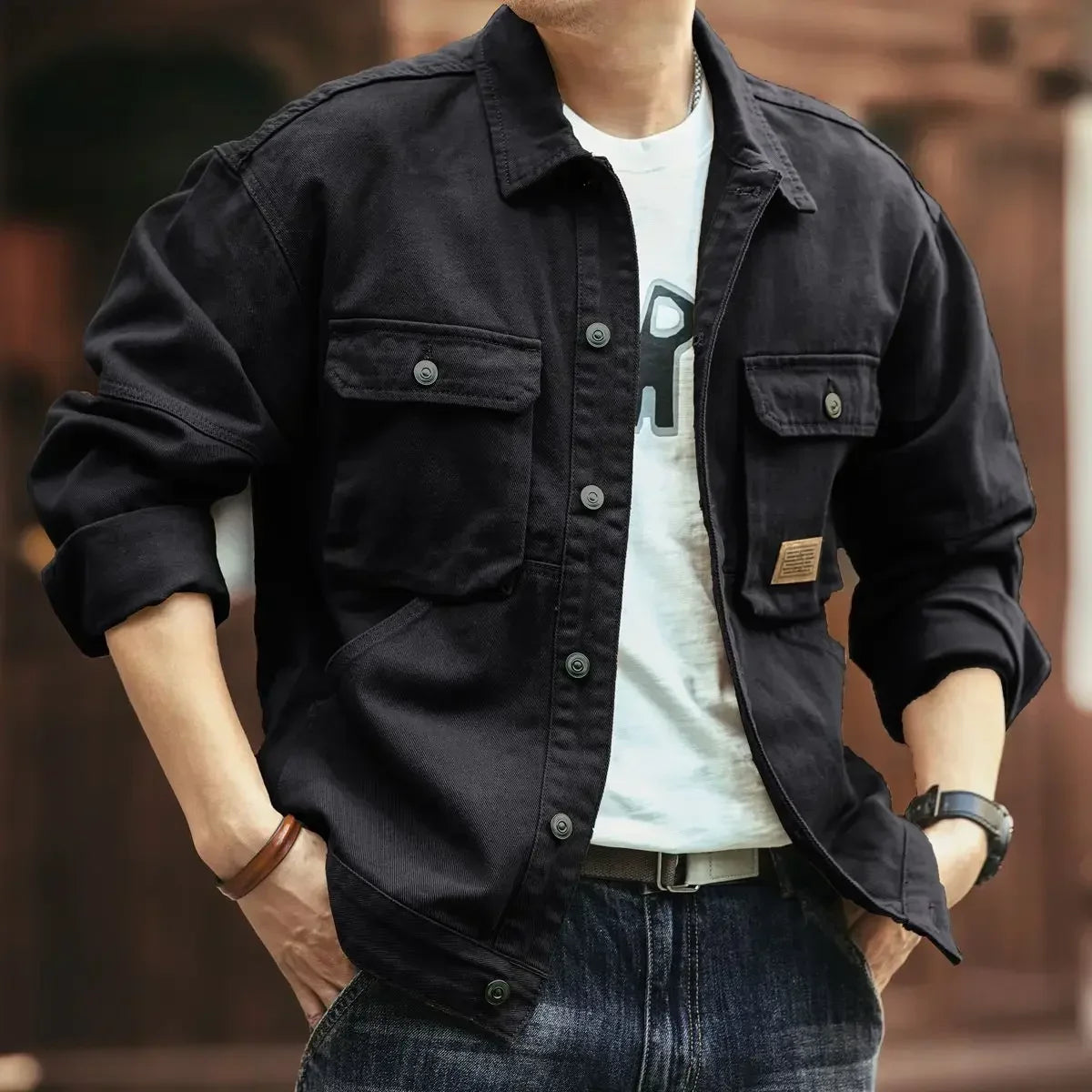 Trendy Loose Cowboy Coat for Men | Casual Denim Jackets
