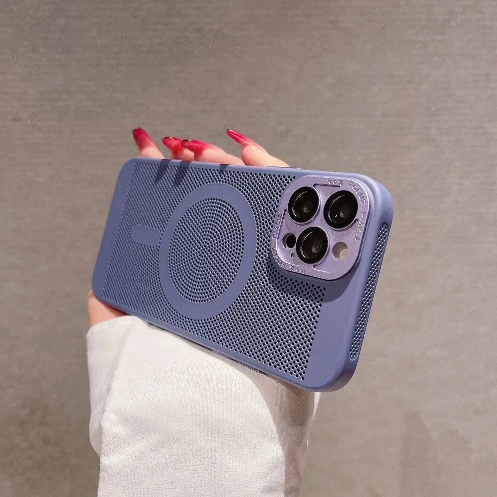 Funda de lujo mate para teléfono con disipación de calor | Protectora y elegante