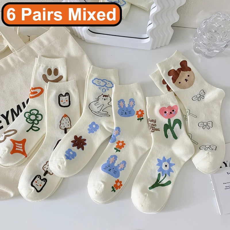 Breathable Cartoon Bear & Capybara Socks | Fun Summer Comfort