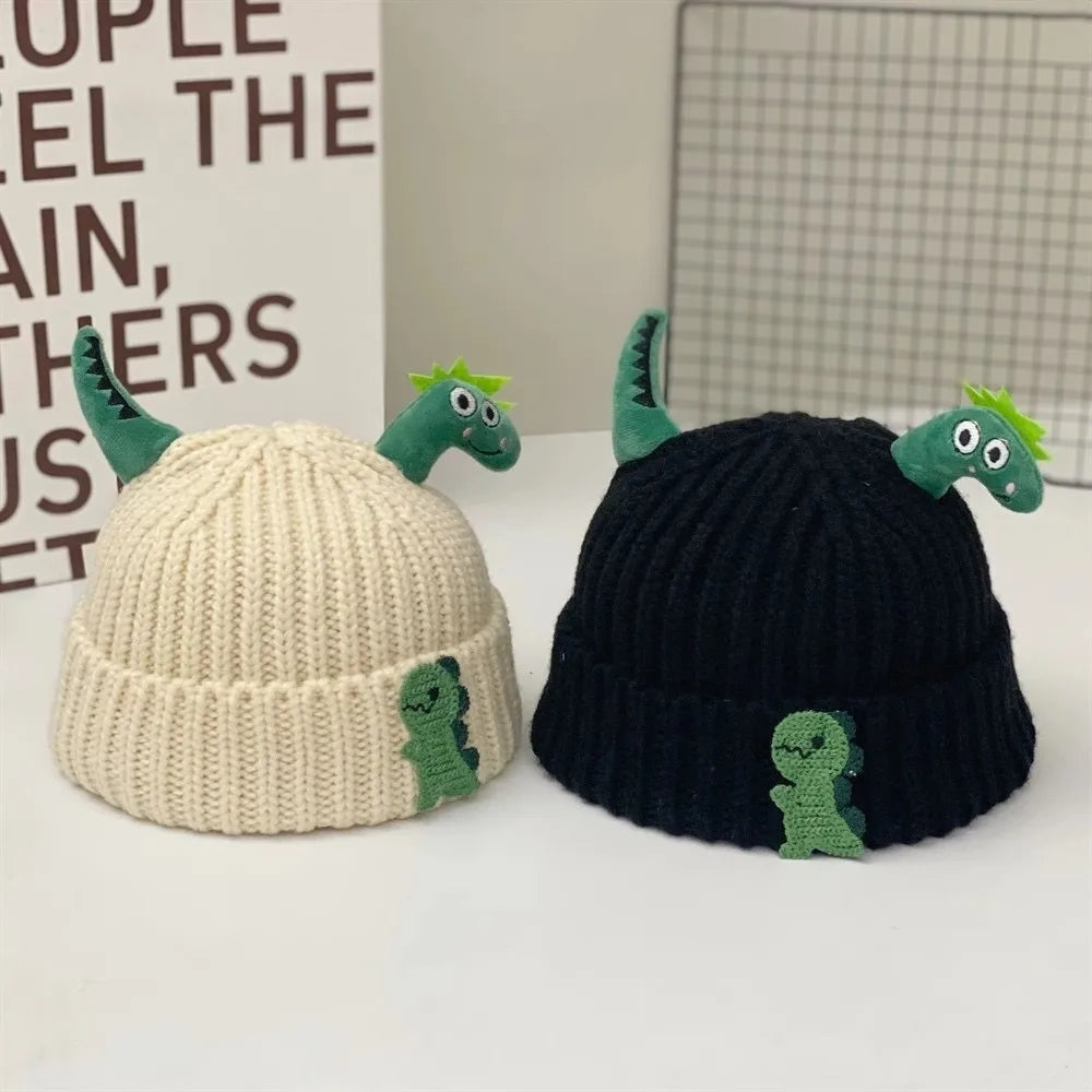 Cute Dinosaur Baby Knitted Winter Hat | Warm Wool-Blend Beanie