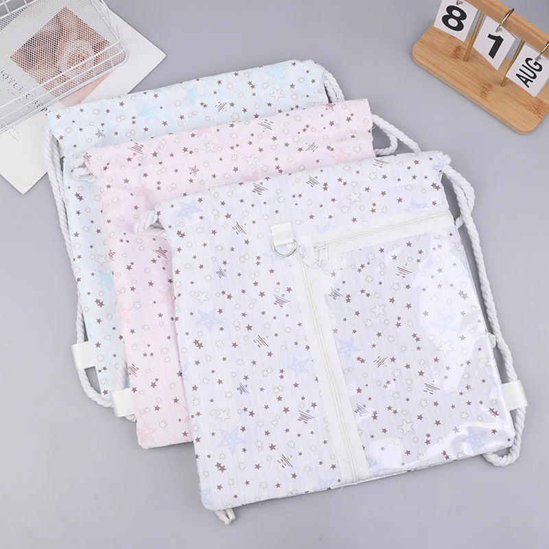 Fashion Drawstring Backpack | Large Capacity Star Print Ita Bag