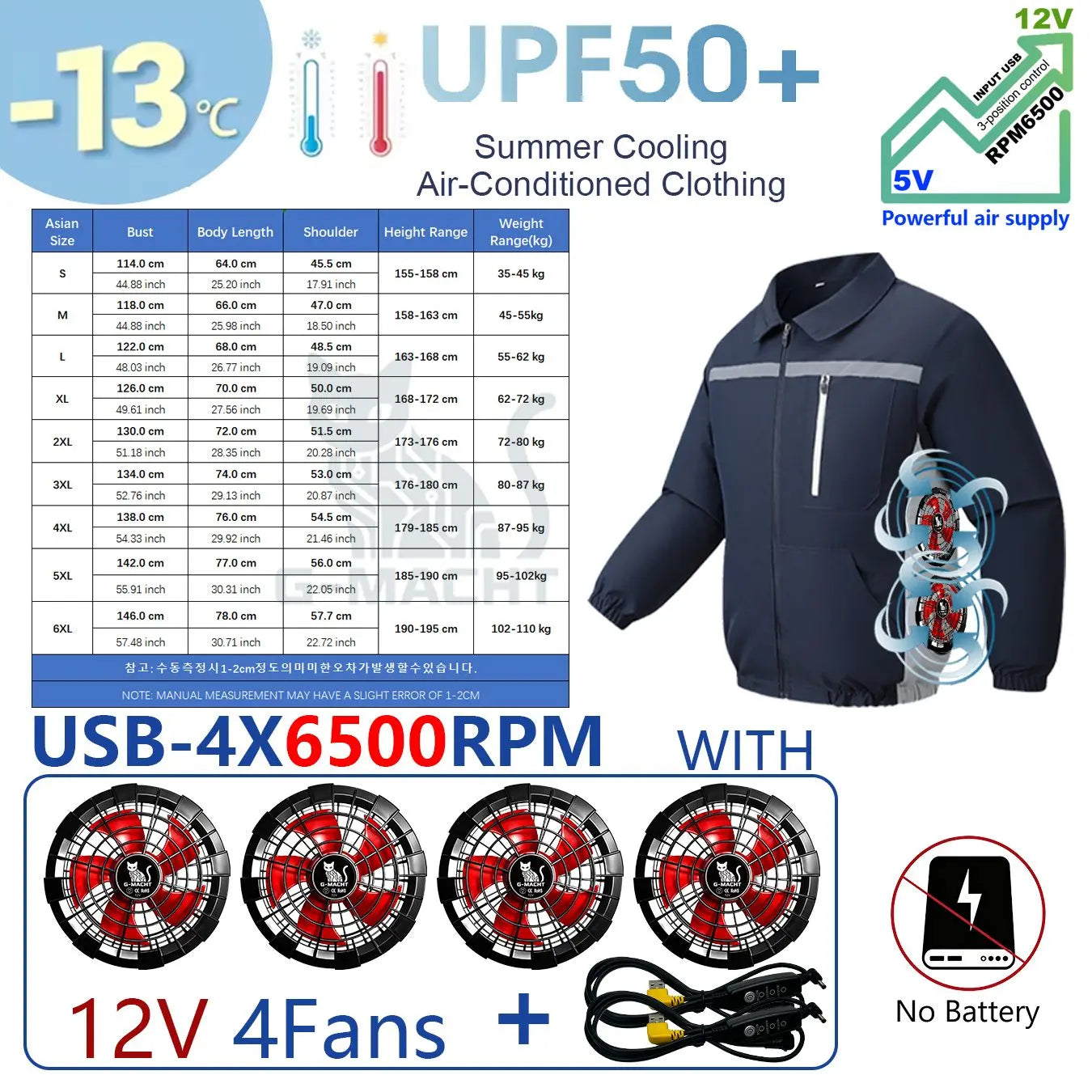 Smart Cooling Jacket for Men | Breathable Air Conditioning Apparel