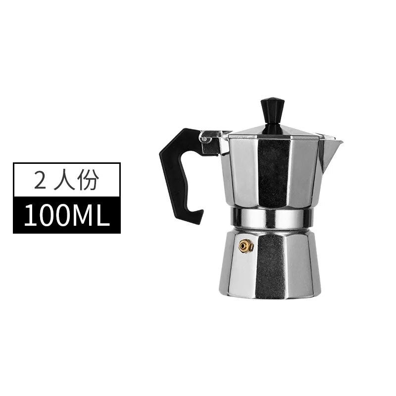 Italian Outdoor Aluminum Mocha Coffee Pot | Portable & Stylish