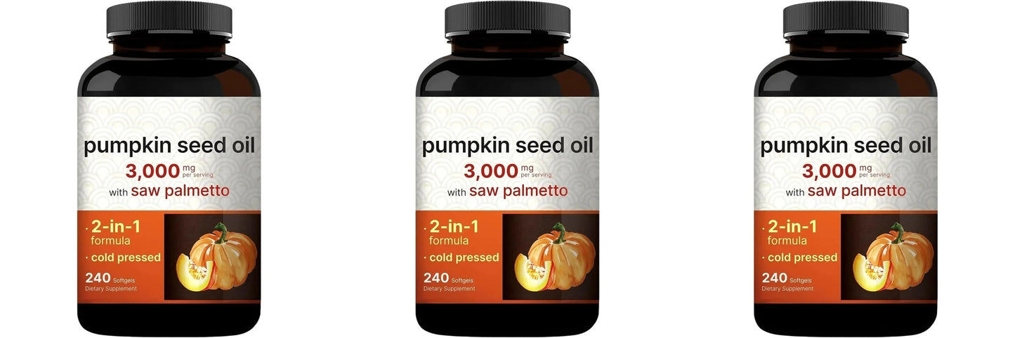 Cold Pressed Pumpkin Seed Oil Softgels | 240 Count Supplement